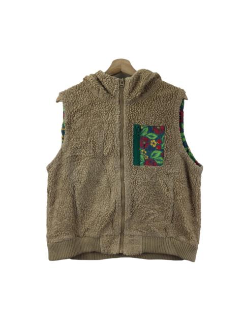 Other Designers Vintage - Vtg TITICACA MUCHO NATURE Floral Sherpa Fleece Jacket Brown