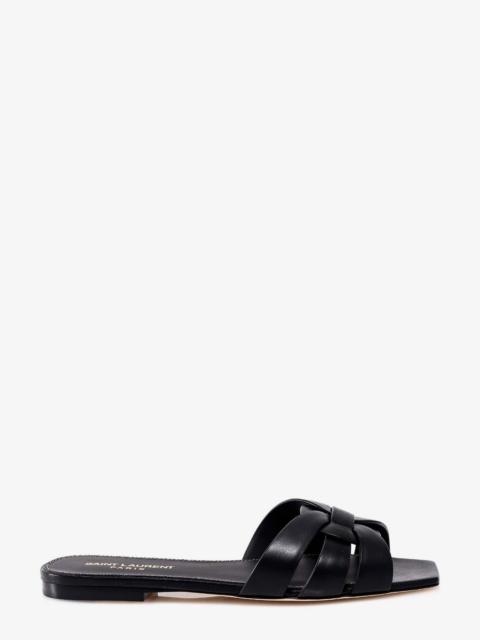 SAINT LAURENT Saint Laurent Tribute 05 Leather Nu Pieds Flat Sandals