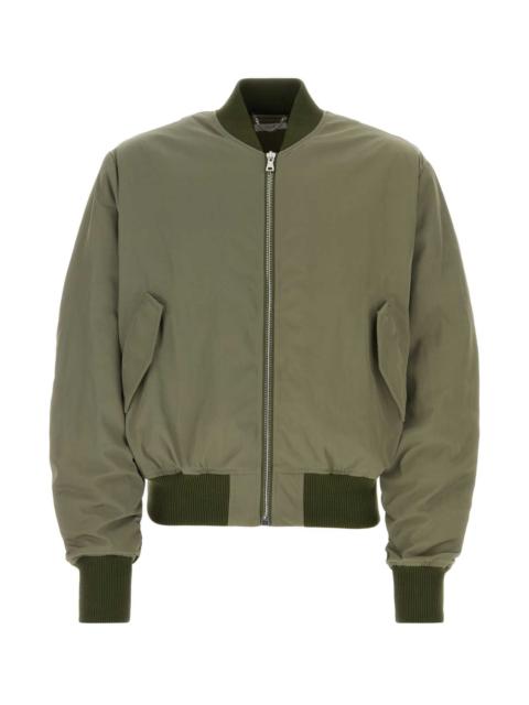 Other Designers 1989 Studio Men Army Green Polyester Bomber Jacket