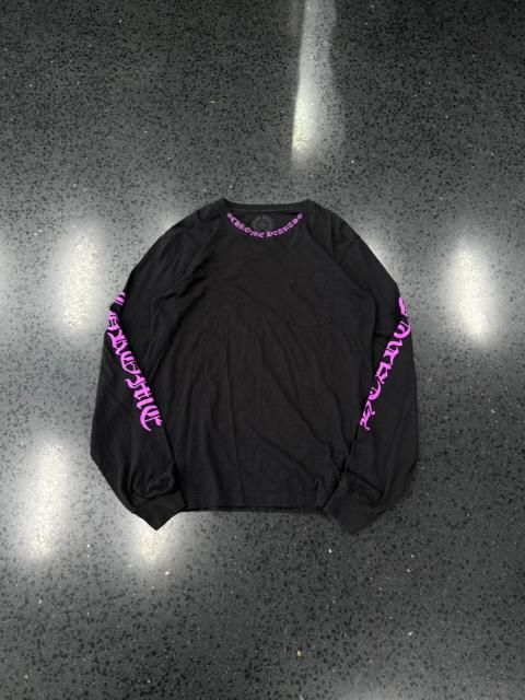 Chrome Hearts Chrome Hearts Black Long Sleeve With Purple Sleeve Print