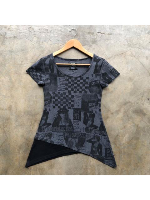 Hysteric Glamour 2000s japanese BLUE STRIVE hysteric glamour style tshirt