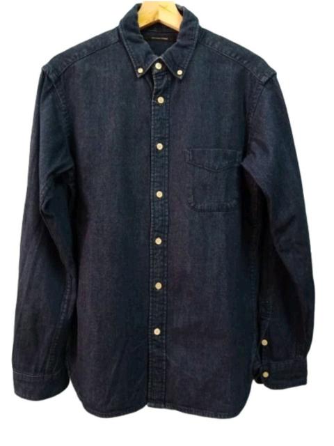 Urban Research Doors - Denime Long Sleeve Shirt Urban Reseaech Doors Dark Blue