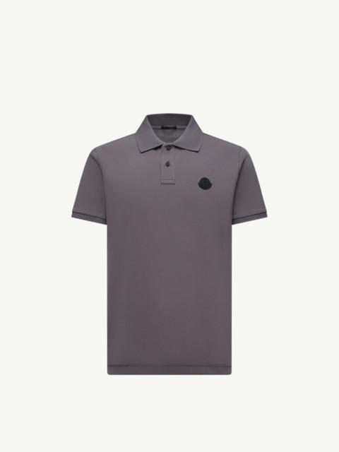 Moncler Logo Patch Cotton Piquet Polo Shirt