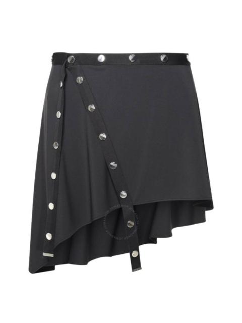 The Attico Asymmetrical Stretch Jersey Mini Skirt