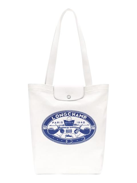 Longchamp Longchamp x Constantin Riant Le Pliage Cotton Canvas Tote in Ecru at Nordstrom