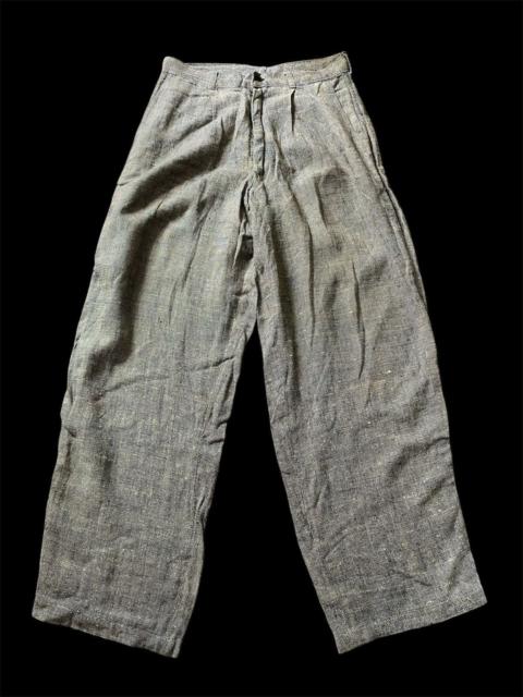 Comme Des Garçons Archival 90s Heavy Linen Pleated Wide-Leg Pnt (Tanaka Era)