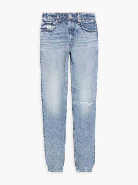 rag & bone Miramar denim-effect print French cotton-terry track pants