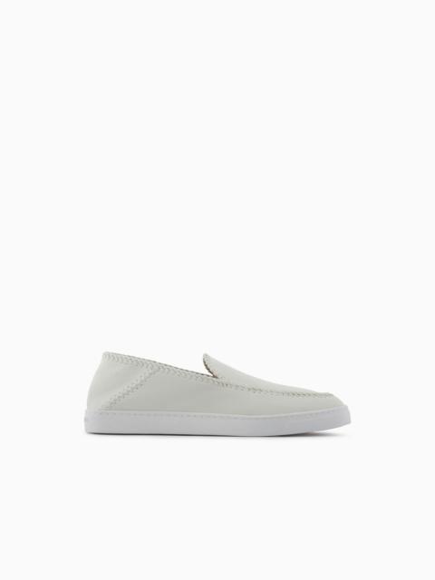 GIORGIO ARMANI Galleria 3 nappa-leather slip-ons