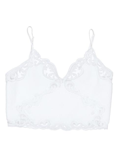 Alexander Wang Alexander Wang Ladies White Lace Embroidered Cropped Cami Top