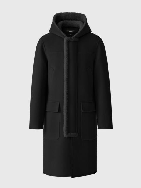 MACKAGE ABRAHAM Heavy double face wool long hooded coat