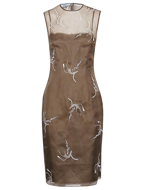 Prada Prada Women Embroidered Silk Dress