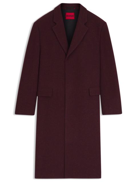 HUGO DONEGAL-TWEED COAT IN A REGULAR FIT