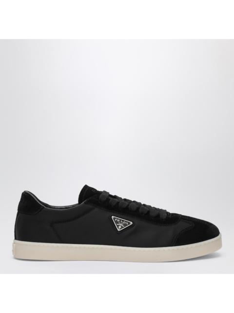 Prada Prada Black Fabric And Suede Sneakers Men