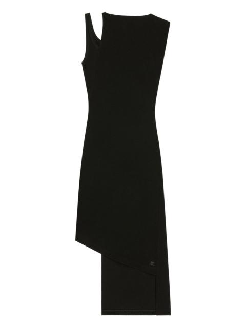 courrèges Oblique Square Rib Dress