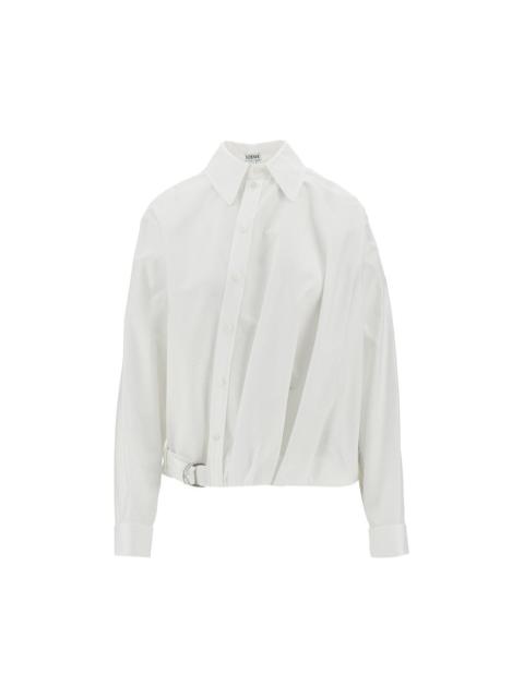 Loewe TEXTURED COTTON DRAPED SHIRT