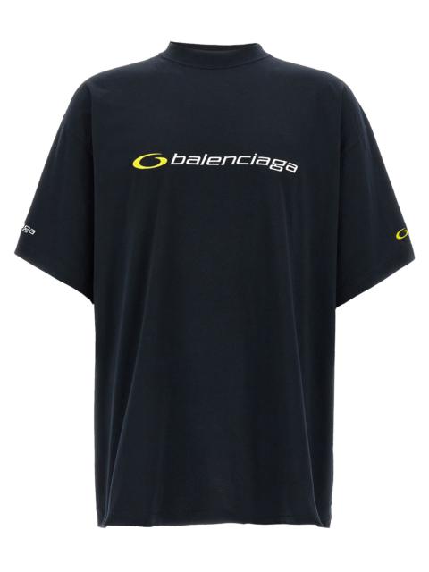 BALENCIAGA Balenciaga Men Logo Embroidery T-Shirt