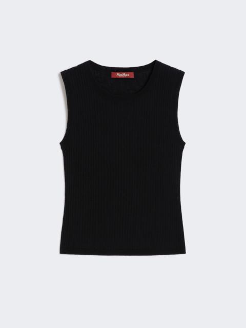 Max Mara ABBOZZI Silk and wool yarn top