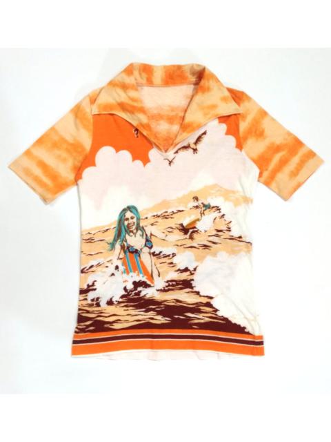 Other Designers Vintage - RARE! VTG KAMEOKA KK JAPANESE BRAND FULL PRINT BIKINI GIRL