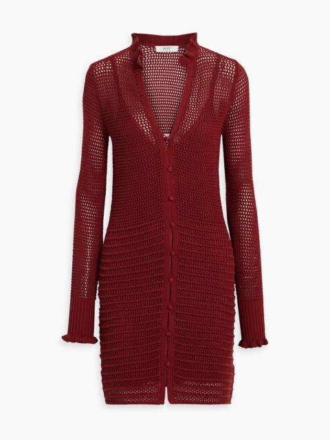 Other Designers Torrens open-knit cotton mini dress