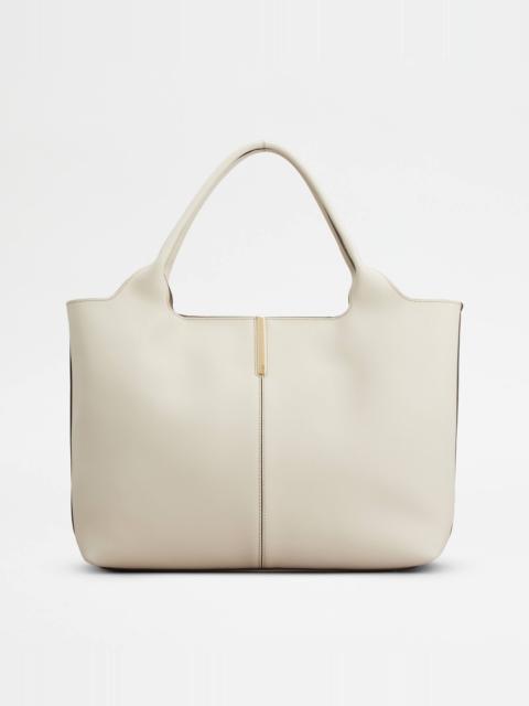 Tod's SHOPPING BAG IN LEATHER MEDIUM-SMALL - WHITE