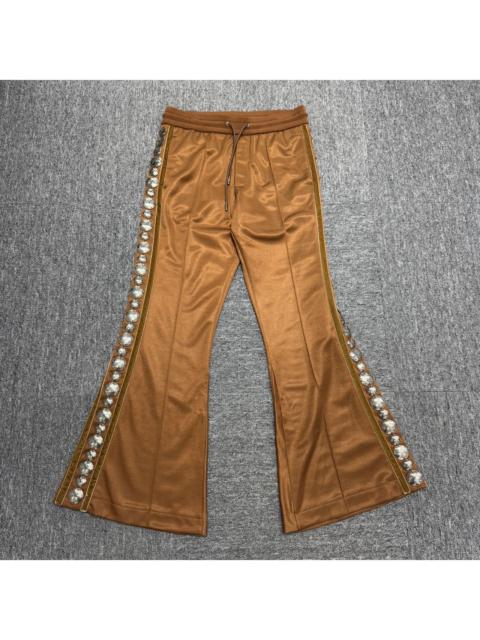 Dior side medal nylon flared trousers