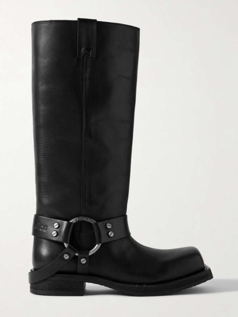 + NET SUSTAIN embellished leather knee boots