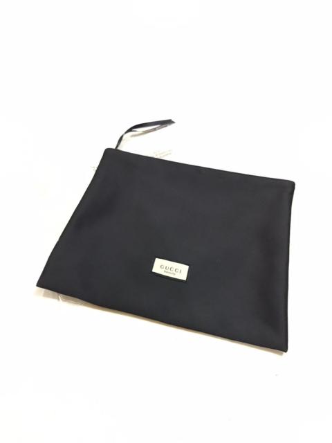GUCCI LUXURY SATIN BLACK POUCH HANDCARRY