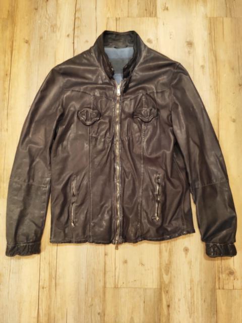 Other Designers Giorgio Brato - Washed leather biker jacket.Like GUIDI or Julius