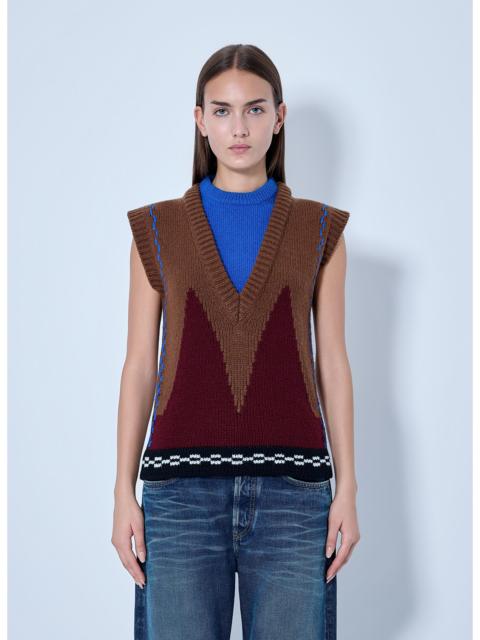 Marni Marni Women Geometric Knit Sleeveless Vest