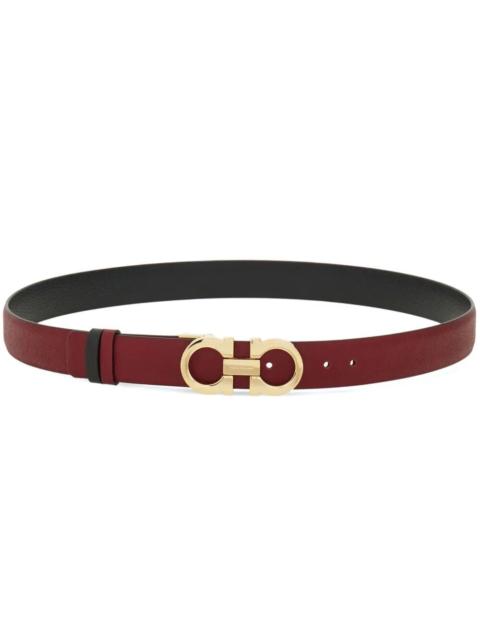 FERRAGAMO Ferragamo Women Hammered Leather Reversible Gancini Belt
