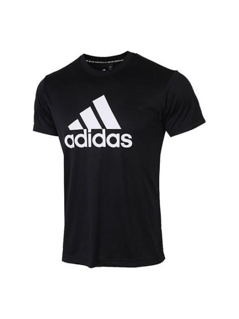 adidas adidas Training Casual Sports Short Sleeve Black FM5369