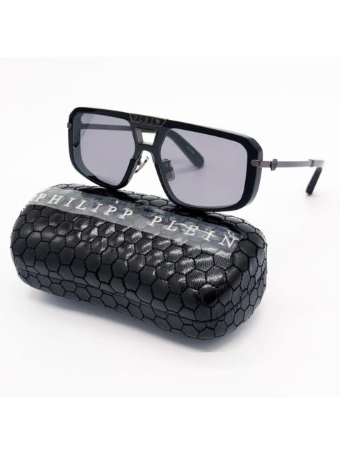PHILIPP PLEIN NEW PHILIPP PLEIN SUNGLASSES SPP008M 700X SHIELD BLACK MEN