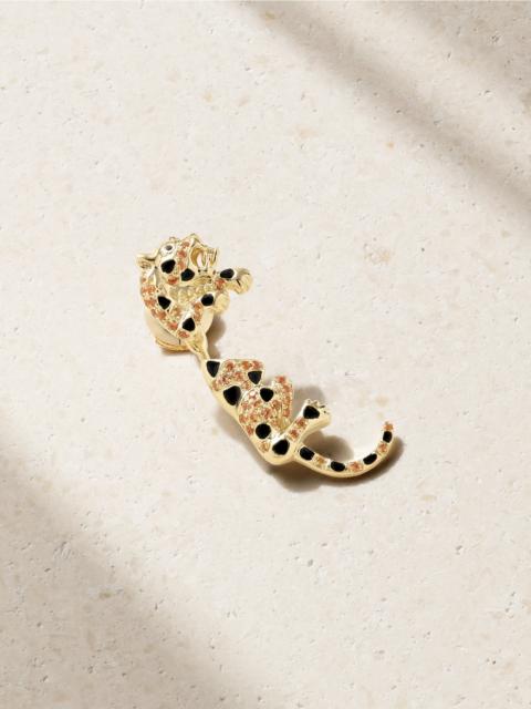 Yvonne Léon 9-karat Gold And Enamel Multi-stone Single Earring