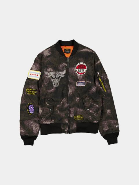 ALPHA INDUSTRIES CHICAGO BULLS X ALPHA X NEW ERA MA-1 BOMBER JACKET (BLACK CAMO)