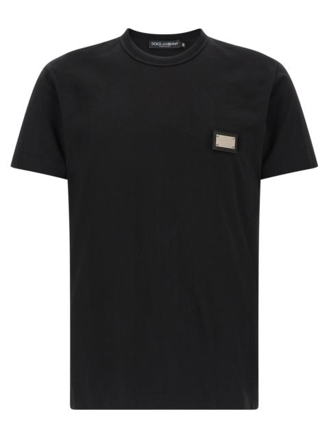 Dolce & Gabbana Dolce & Gabbana Men Logo Plate T-Shirt