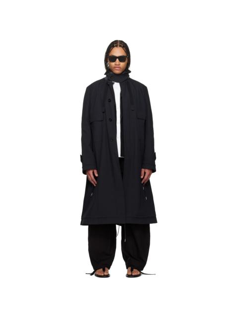 sacai Black Weathercloth Coat