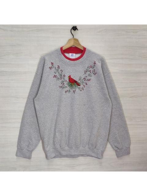 Other Designers Vintage - Vtg PFI Embroidery Cardinals Sweater