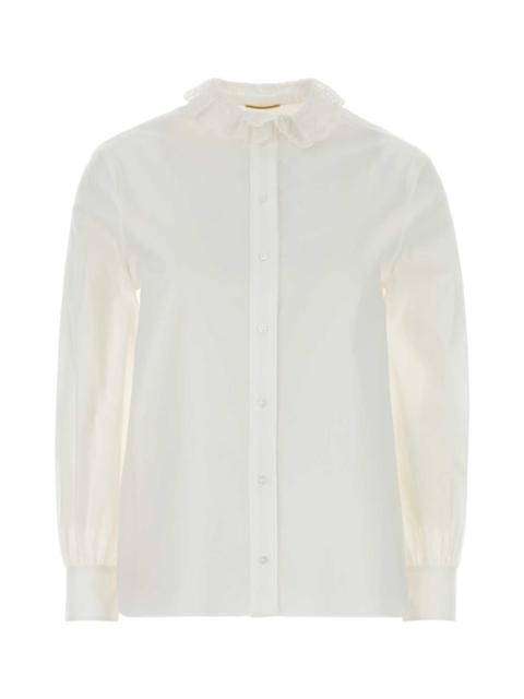SAINT LAURENT Saint Laurent Women White Poplin Shirt