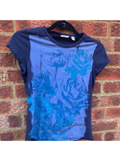 Other Designers Ted Baker Women's Navy and Blue T-shirt