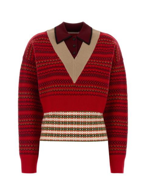 Dries Van Noten Dries Van Noten Women Embroidered Wool Blend Toinette Sweater