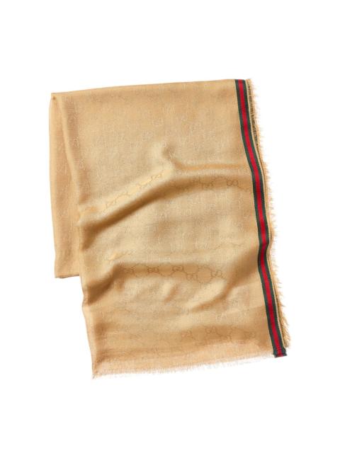 GUCCI Gucci GG Web Silk-Blend Scarf