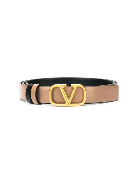 Valentino Leather Reversible Vlogo Belt