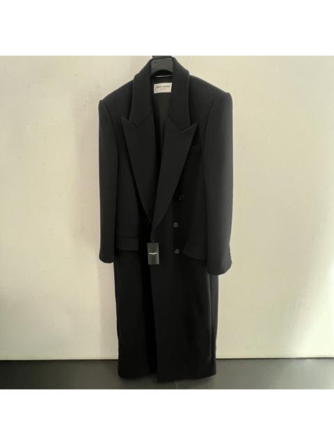 Saint Laurent Wool Oversized Overcoat in Large