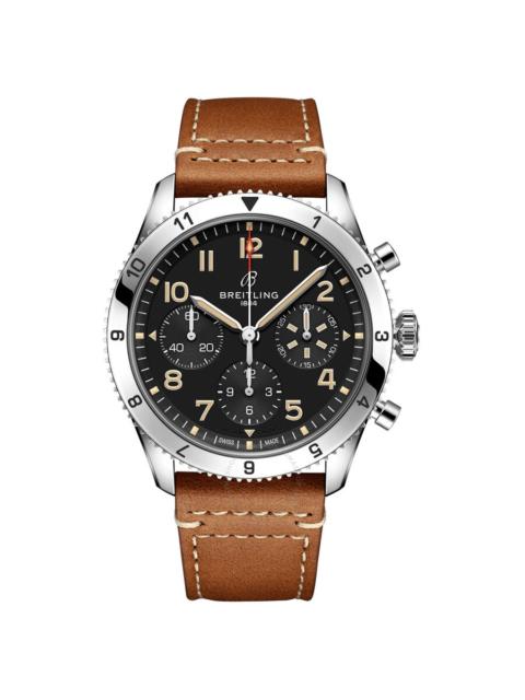 BREITLING Breitling Classic AVI Chronograph 42 P-51 Mustang Automatic Chronometer Black Dial Men's Watch A2338