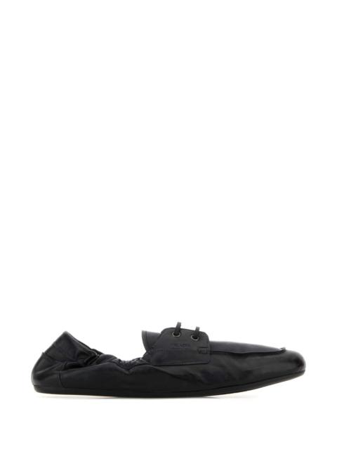 Prada Prada Men Black Leather Loafers