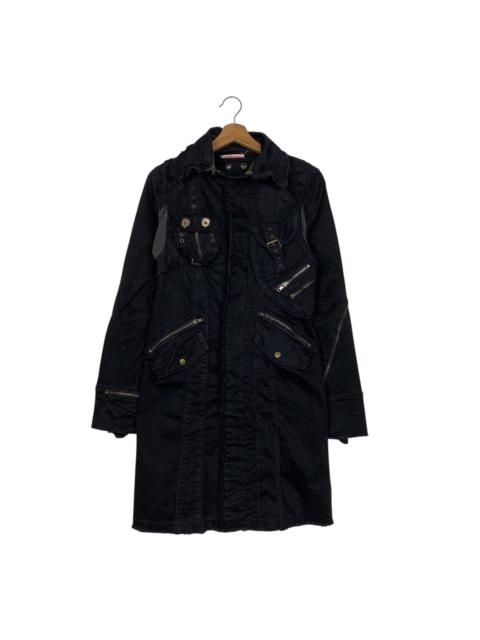 Other Designers Japanese Brand Bamboo Multizipper Parachute Long Jacket