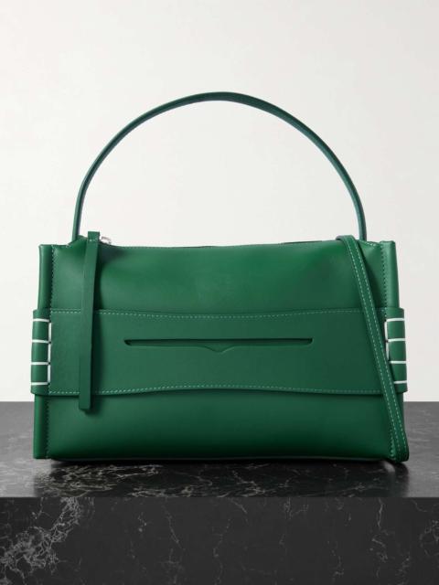 Loafer leather shoulder bag Green