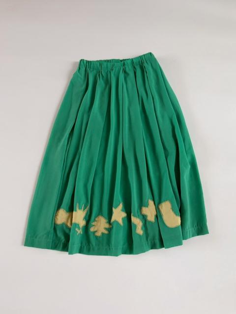 Comme Des Garçons Comme Des Garcons Midi Green Wool Skirt