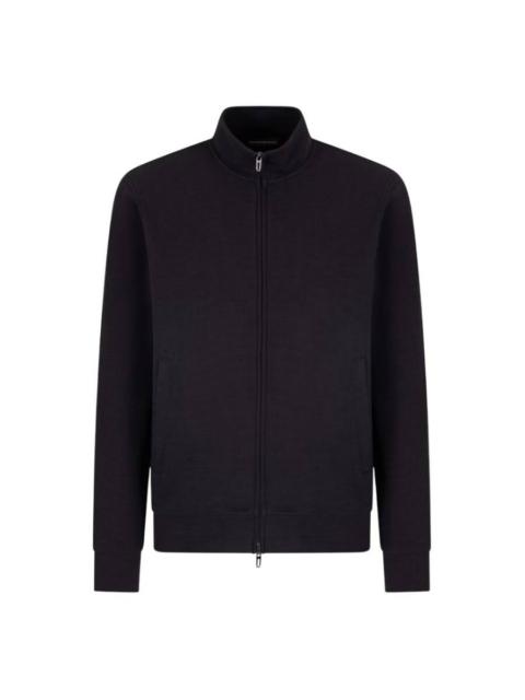EMPORIO ARMANI Emporio Armani Waffle Jersey Full-Zip Sweatshirt