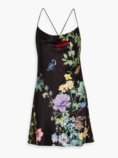 Alice + Olivia Harmony printed satin mini dress